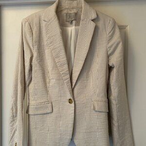 Daila tan seersucker women's blazer - size 5